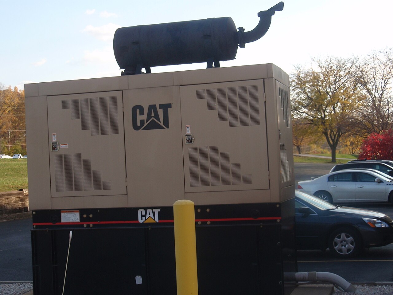 Caterpillar generator set (standby unit, shown as brand example)
